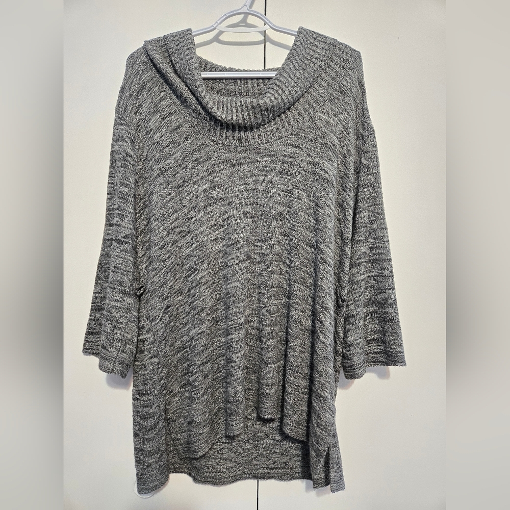 Lane Bryant Cozy‎ Gray Women's Cowlneck Sweater